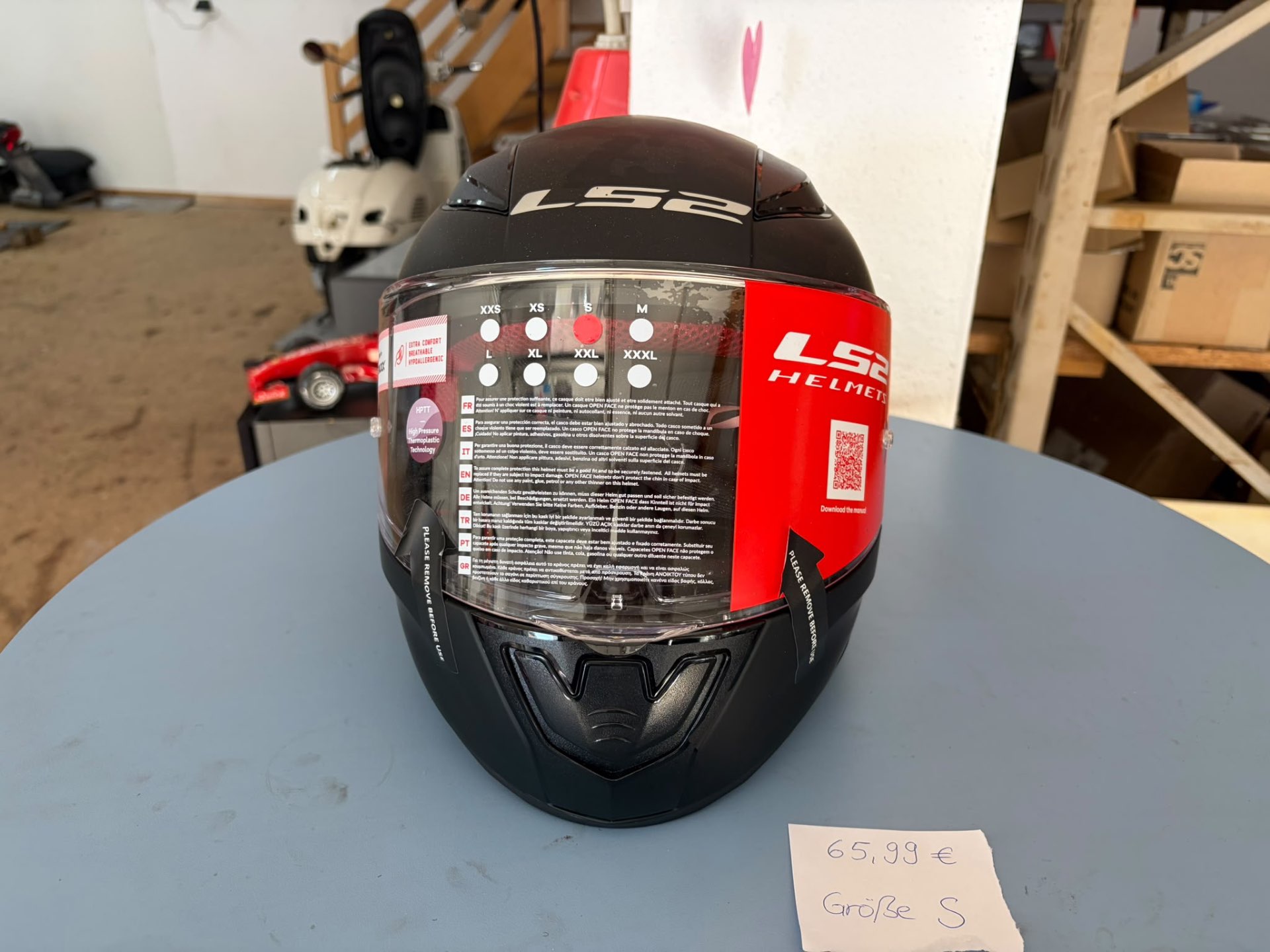 LS2 Integralhelm schwarz, Größe S